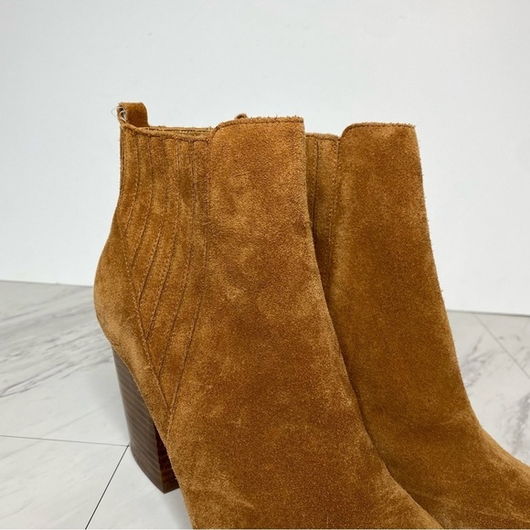 Marc Fisher Alva Brown Suede Bootie 9 1/2 M - Picture 9 of 14